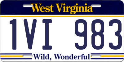 WV license plate 1VI983