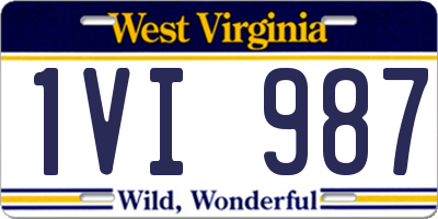WV license plate 1VI987