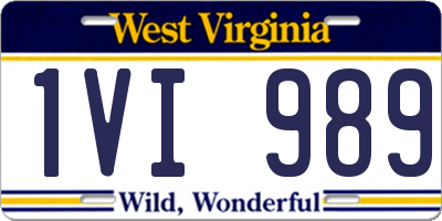 WV license plate 1VI989