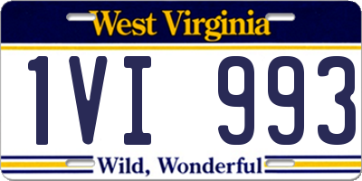 WV license plate 1VI993