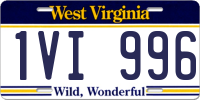 WV license plate 1VI996