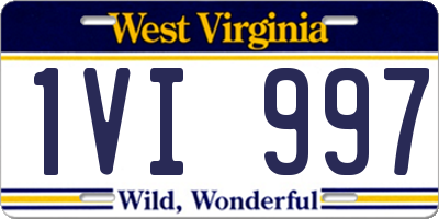 WV license plate 1VI997