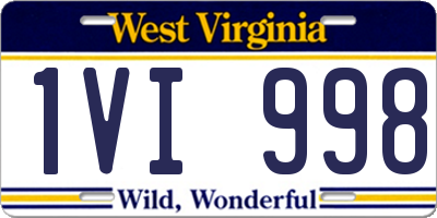 WV license plate 1VI998