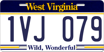 WV license plate 1VJ079