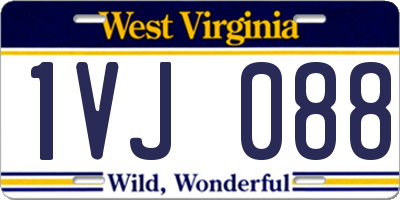 WV license plate 1VJ088