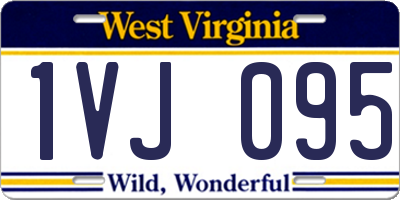 WV license plate 1VJ095