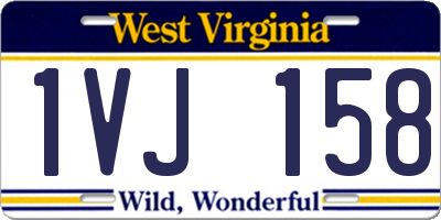 WV license plate 1VJ158