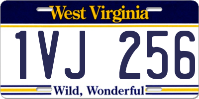 WV license plate 1VJ256