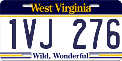 WV license plate 1VJ276