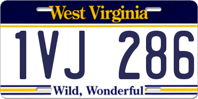 WV license plate 1VJ286
