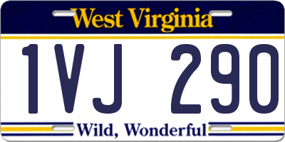 WV license plate 1VJ290