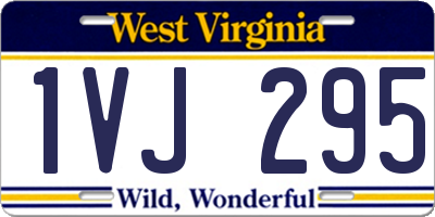 WV license plate 1VJ295