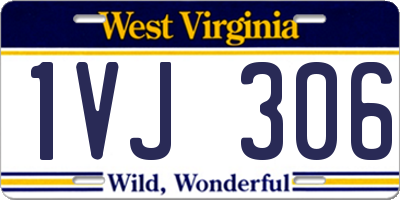 WV license plate 1VJ306