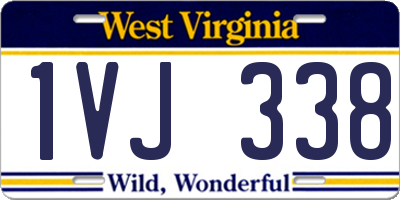 WV license plate 1VJ338