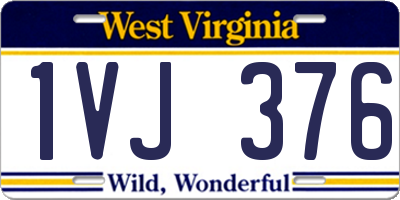 WV license plate 1VJ376