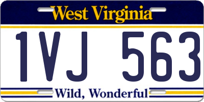 WV license plate 1VJ563