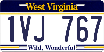 WV license plate 1VJ767