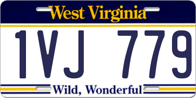 WV license plate 1VJ779