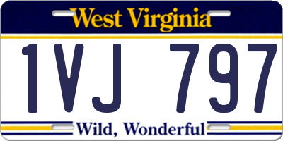 WV license plate 1VJ797