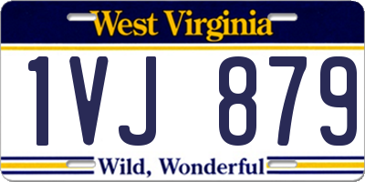 WV license plate 1VJ879