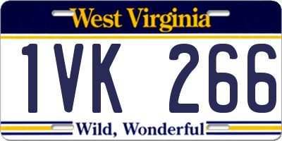 WV license plate 1VK266