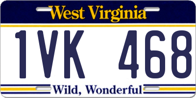 WV license plate 1VK468