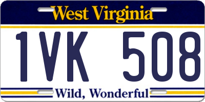 WV license plate 1VK508