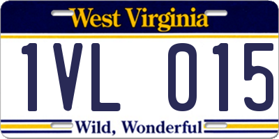 WV license plate 1VL015