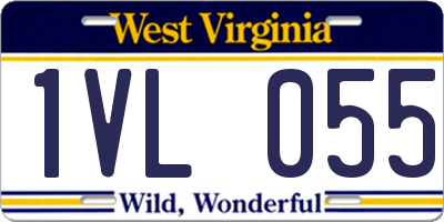 WV license plate 1VL055