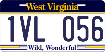 WV license plate 1VL056
