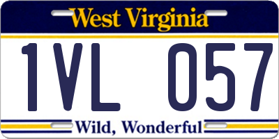 WV license plate 1VL057