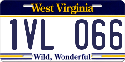 WV license plate 1VL066