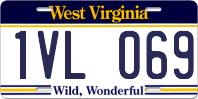 WV license plate 1VL069