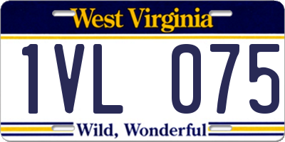 WV license plate 1VL075