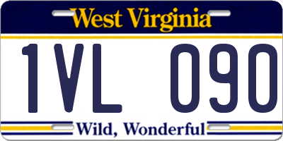 WV license plate 1VL090