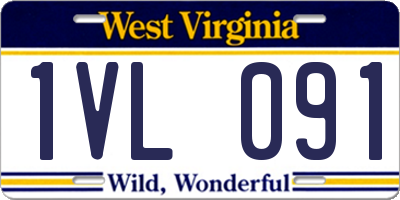 WV license plate 1VL091