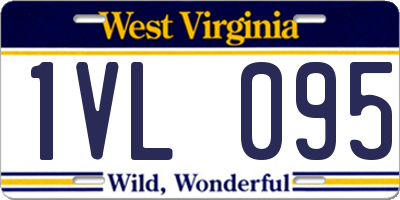 WV license plate 1VL095