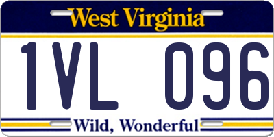 WV license plate 1VL096