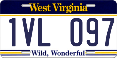 WV license plate 1VL097