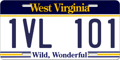 WV license plate 1VL101