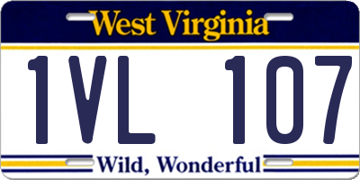 WV license plate 1VL107