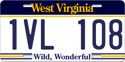 WV license plate 1VL108