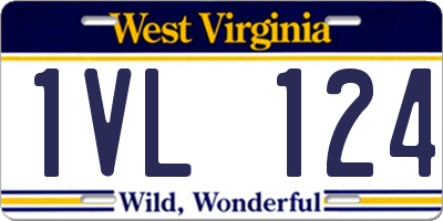 WV license plate 1VL124