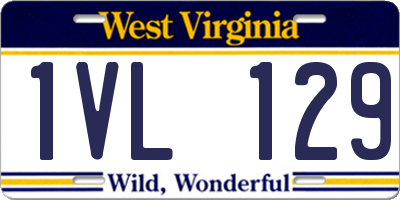 WV license plate 1VL129