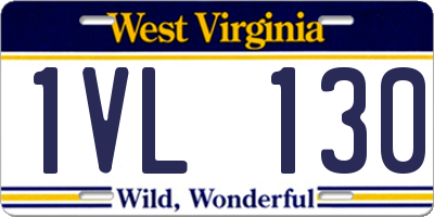 WV license plate 1VL130