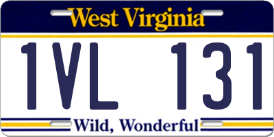 WV license plate 1VL131