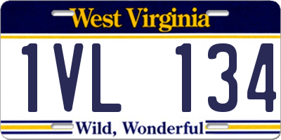 WV license plate 1VL134