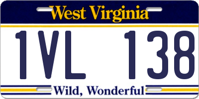 WV license plate 1VL138