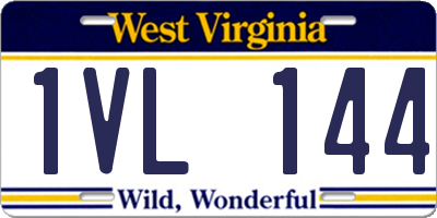 WV license plate 1VL144