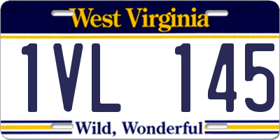 WV license plate 1VL145